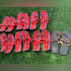 Kenya Maasai Unisex Sandals Bundle of 7 Pairs Sizes 44, 45 and 46 New